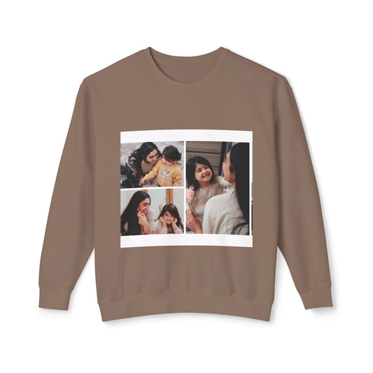 Cozy Moments Unisex Lightweight Crewneck Sweatshirt, Family Love Gift, Warm Weather Layer, Everyday Comfort Wear, Memory Keepsake